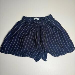 JW Anderson UNIQLO Linen-Blend‎ Tuck Shorts Navy Pinstripe Size XS